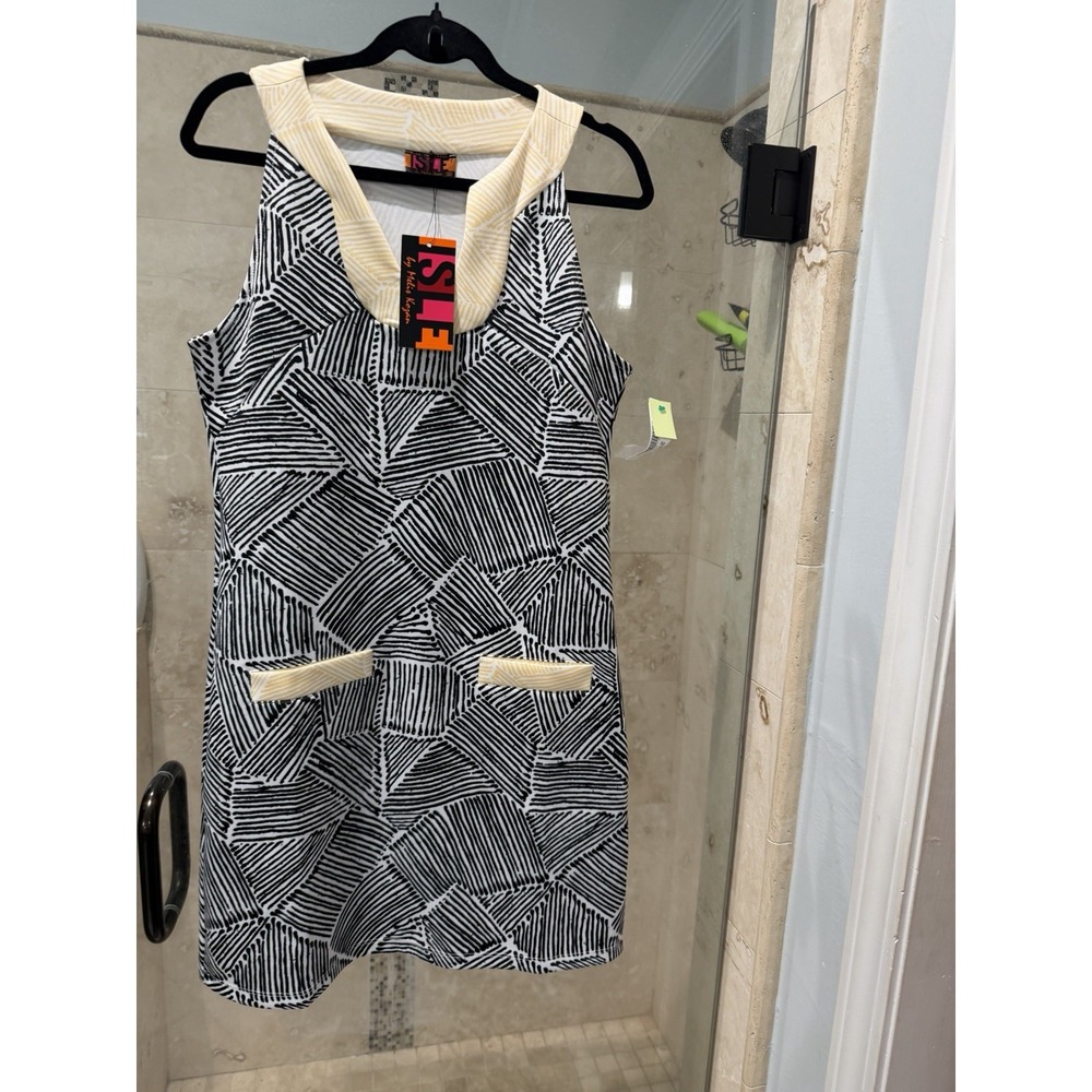 New Nwt Isle by Melis Kozan Sz M Sleeveless Floral Print Sheath Dress Artsy Boho